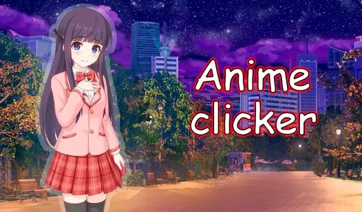 Layar kemenangan dalam game clicker anime