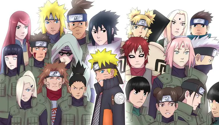 Naruto dan teman-temannya merayakan sesuatu