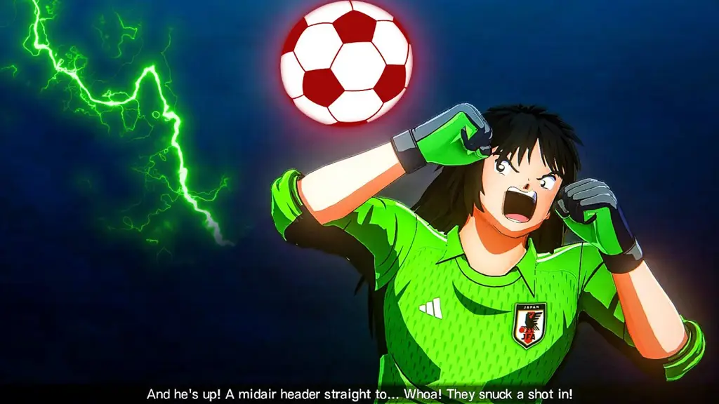 Gambar selebrasi gol dalam Captain Tsubasa