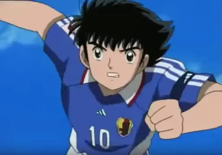 Gambar selebrasi gol dalam Captain Tsubasa