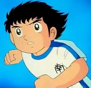 Karakter Captain Tsubasa sedang merayakan kemenangan