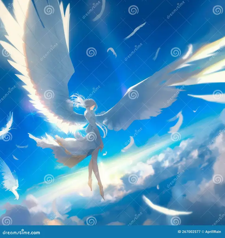 Karya seni anime angel girl