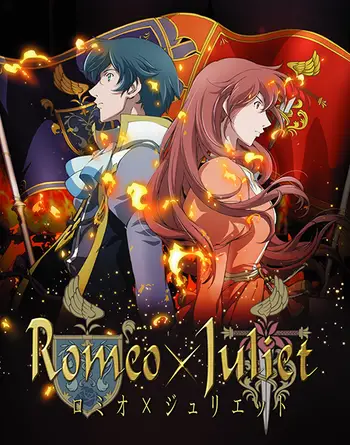 Ilustrasi anime yang terinspirasi oleh kisah Romeo dan Juliet