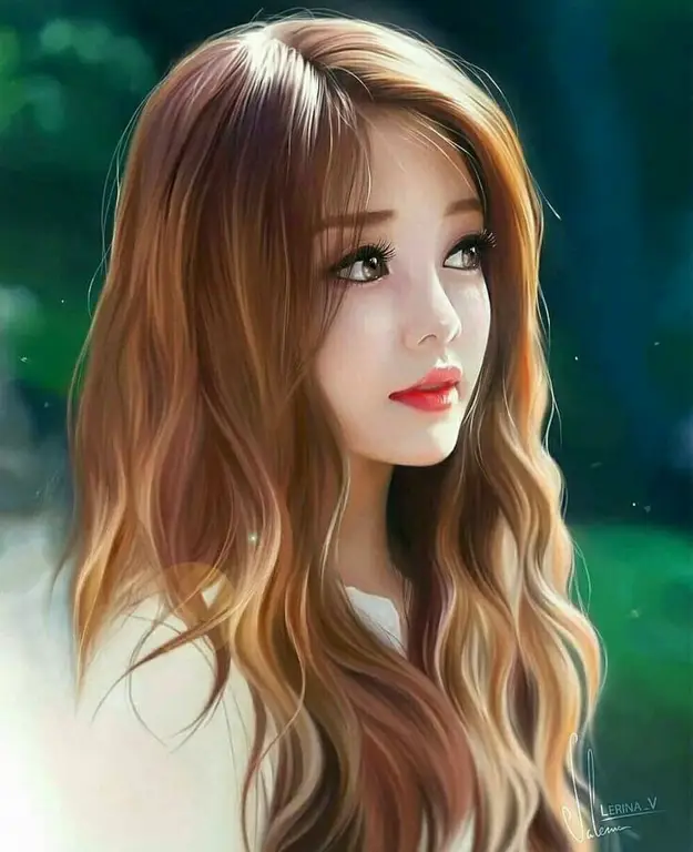 Gambar digital art gadis anime imut