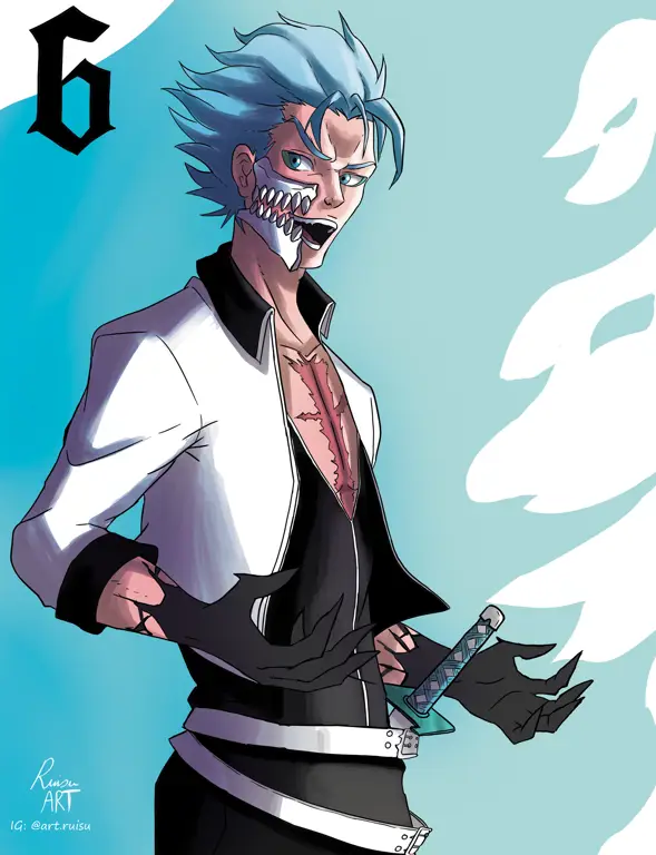 Gambar fanart Grimmjow Jaegerjaquez yang keren