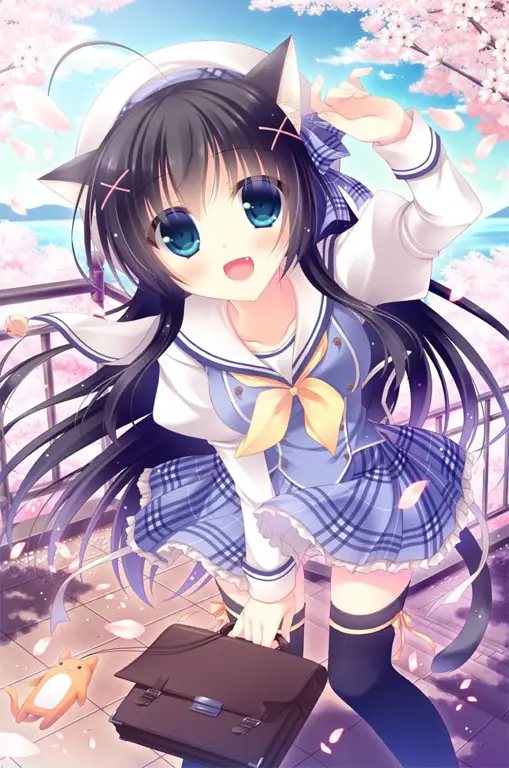 Gambar seni anime neko girl