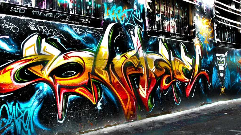 Contoh seni graffiti anime