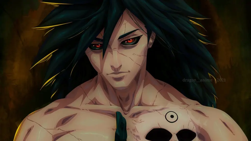 Gambar seni Madara Uchiha