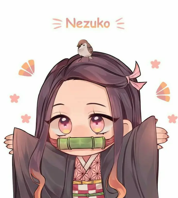 Nezuko Kamado dalam sebuah ilustrasi penggemar