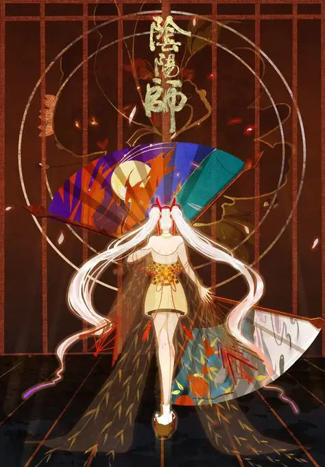 Gaya seni khas anime Shounen Onmyouji yang terinspirasi dari budaya Jepang