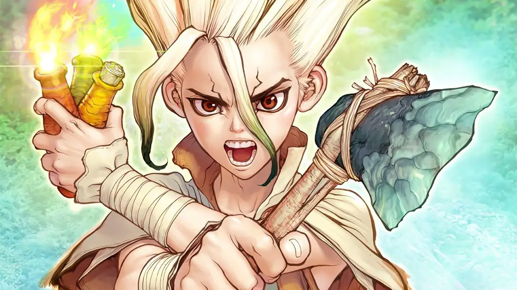 Gambar Senku Ishigami, karakter utama dalam anime Dr. Stone