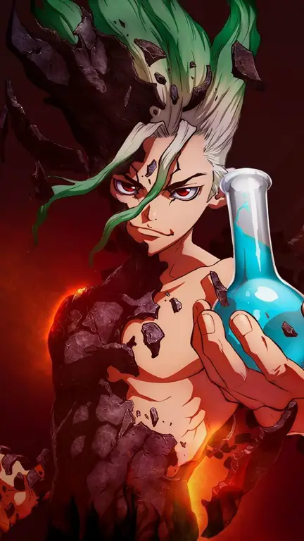 Gambar Senku Ishigami dari anime Dr. Stone