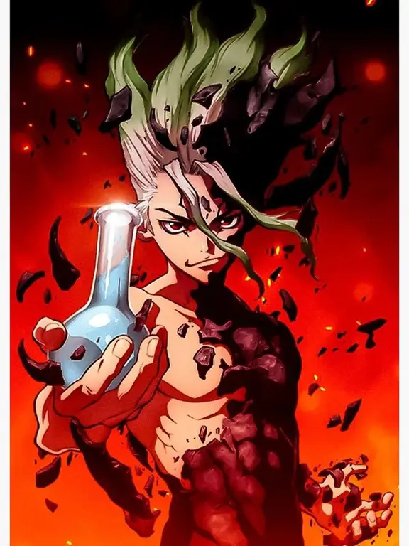 Gambar Senku Ishigami dari anime Dr. Stone