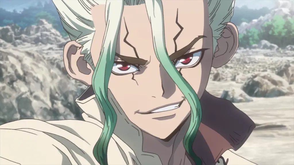 Gambar Senku Ishigami dari anime Dr. Stone