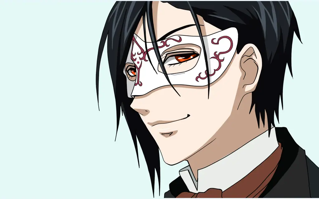 Sebastian Michaelis tersenyum misterius