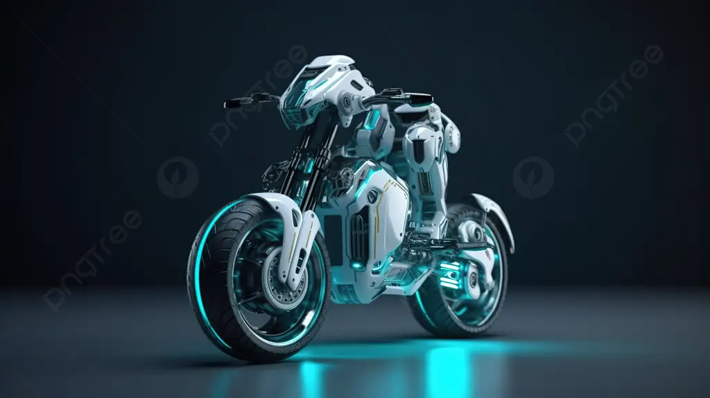 Animasi Sepeda Motor Futuristik