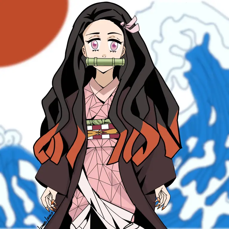 Para siswa Kimetsu Gakuen dengan seragam sekolah yang unik