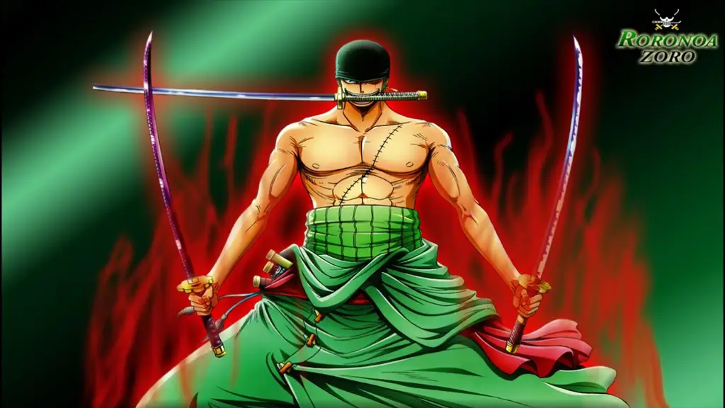 Zoro melancarkan serangan terkuatnya.