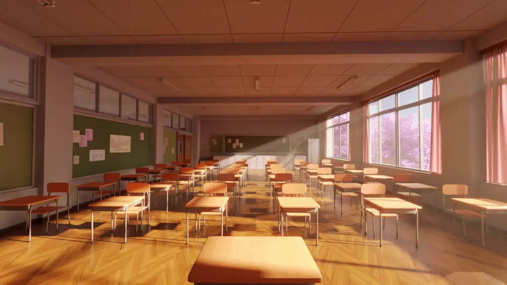 Suasana sekolah dalam anime Kyou Koi wo Hajimemasu