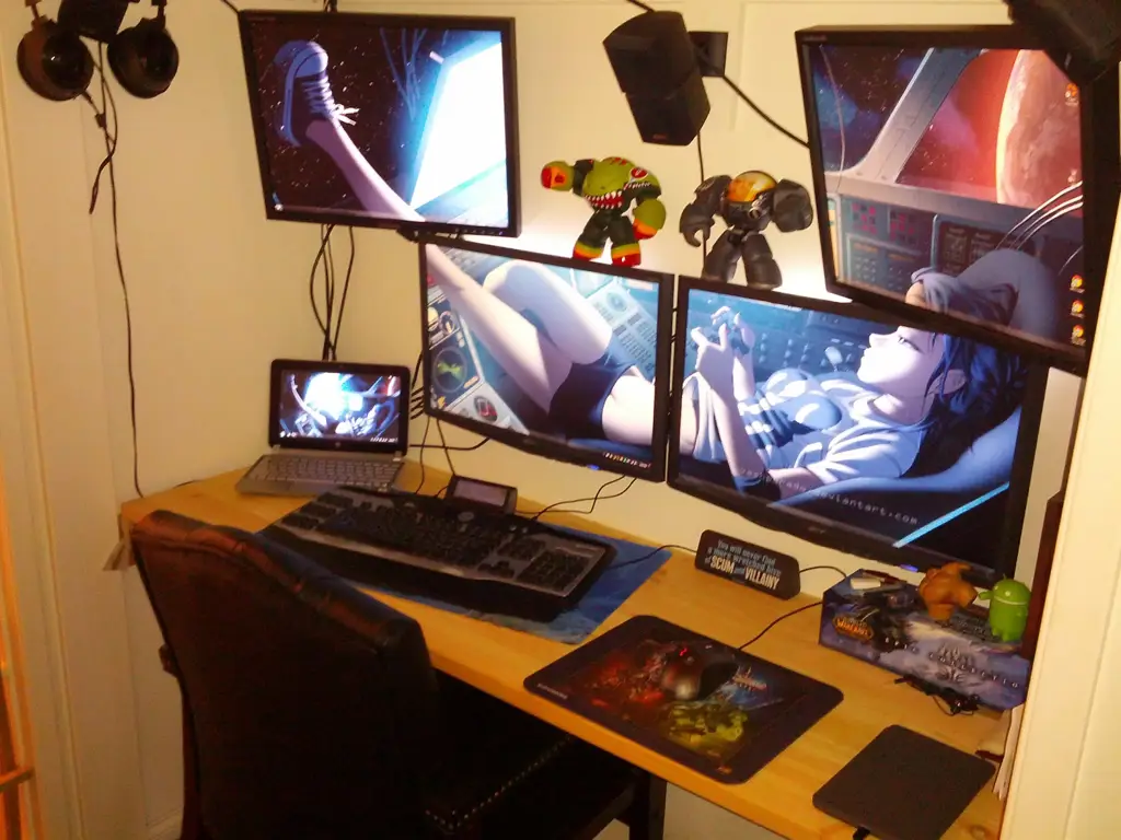 Gambar setup menonton anime yang nyaman