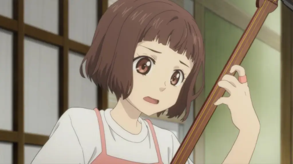 Gambar shamisen yang digunakan dalam anime Mashiro no Oto