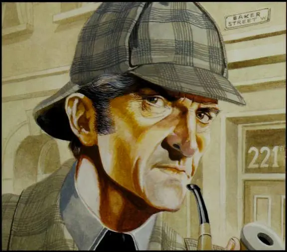 Ilustrasi Sherlock Holmes dan Dr. Watson