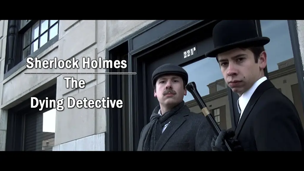 Adegan Sherlock Holmes sedang memecahkan kasus