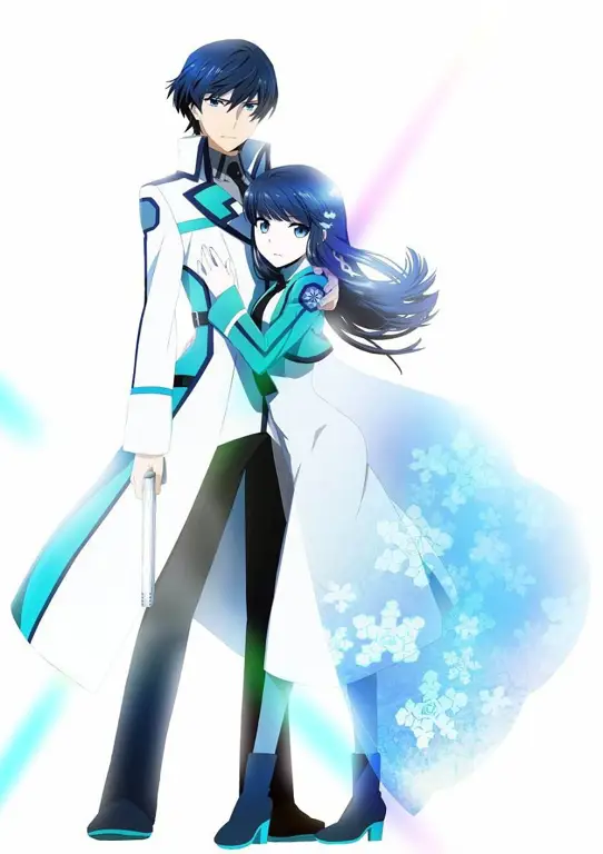 Gambar Shiba Tatsuya dan Shiba Miyuki, kakak beradik protagonis dalam The Irregular at Magic High School.