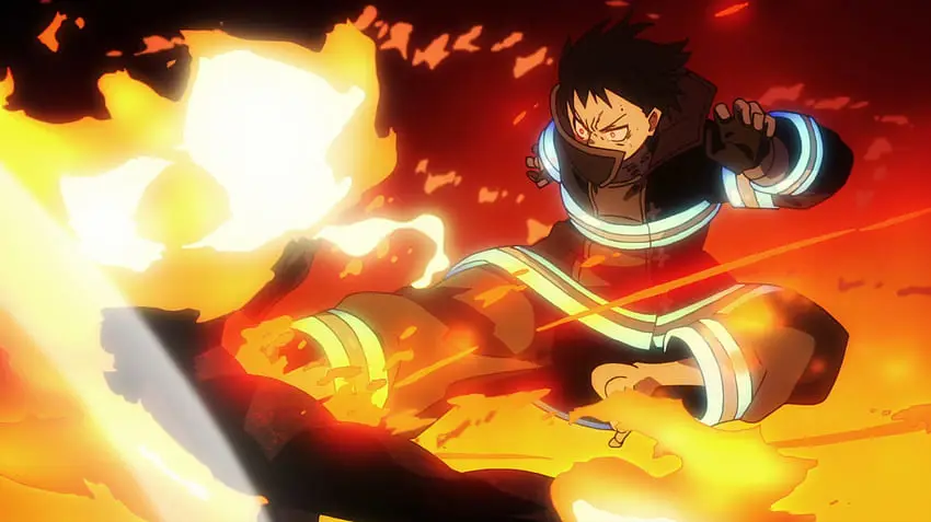 Shinra Kusakabe, tokoh utama dalam anime Shinra Fire Force