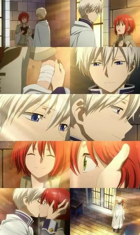 Shirayuki dan Zen dari anime Snow White with the Red Hair