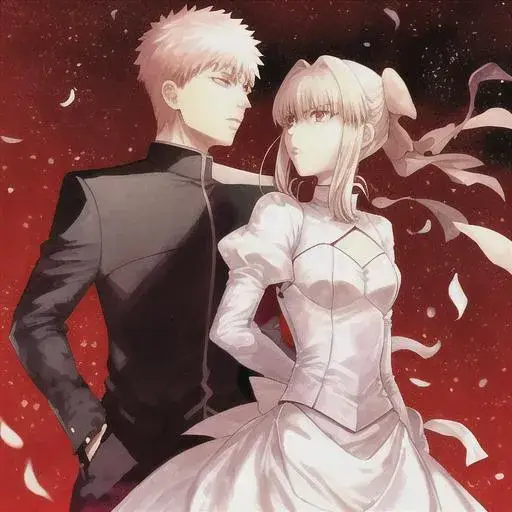 Gambar Shirou dan Saber bersama