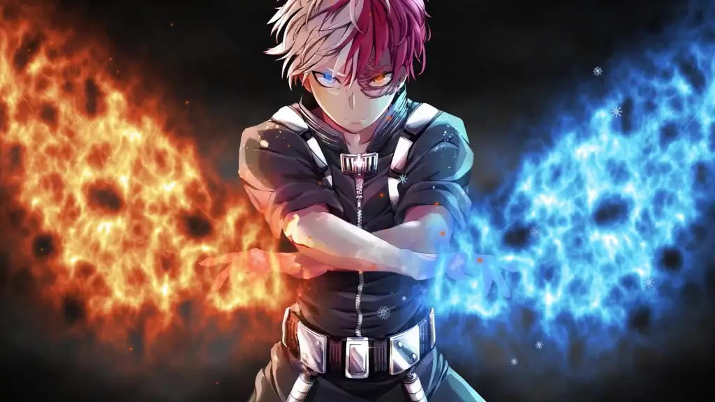 Gambar Shoto Todoroki dalam aksi