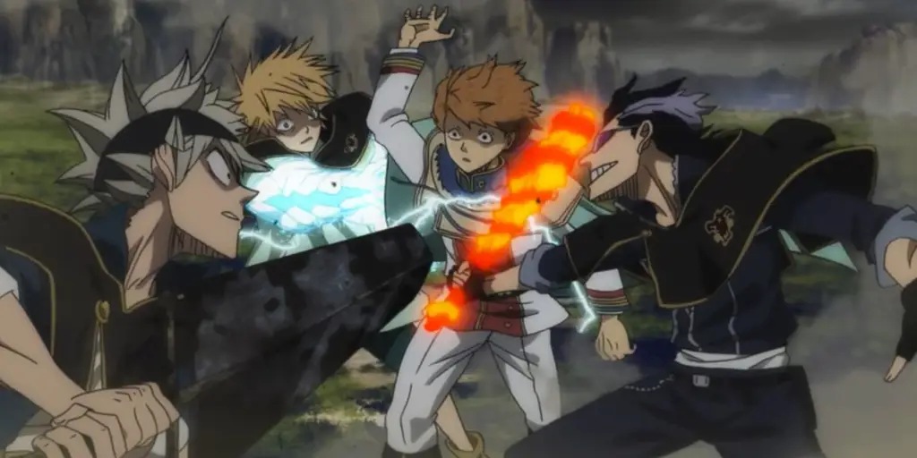 Adegan pertarungan sihir yang spektakuler di Black Clover 284