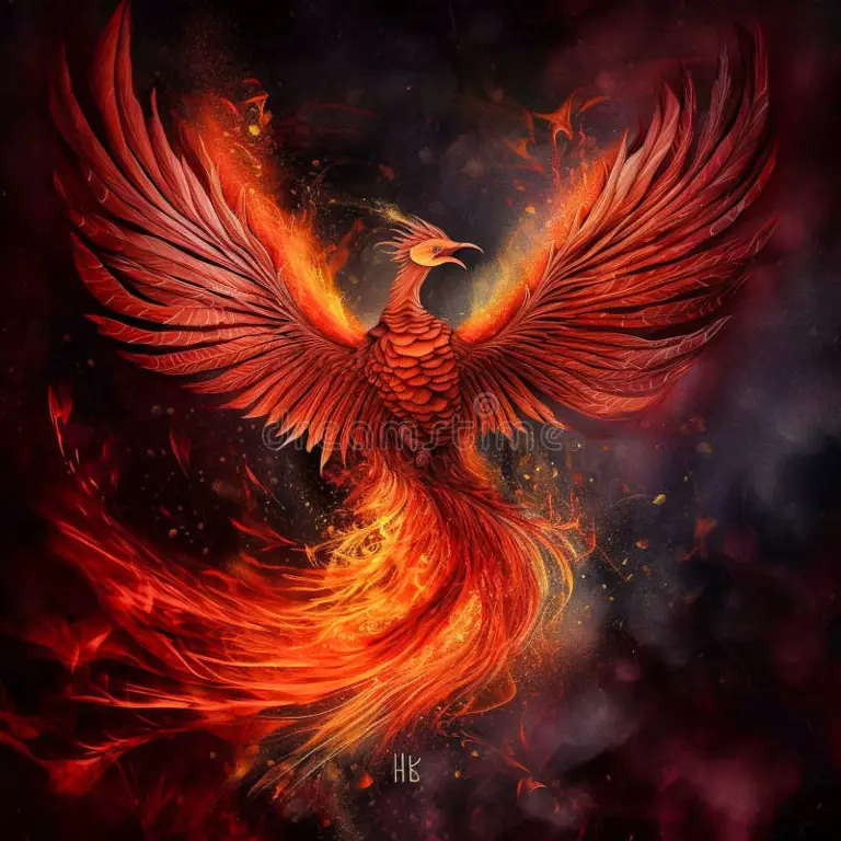 Gambar burung phoenix bangkit dari abu