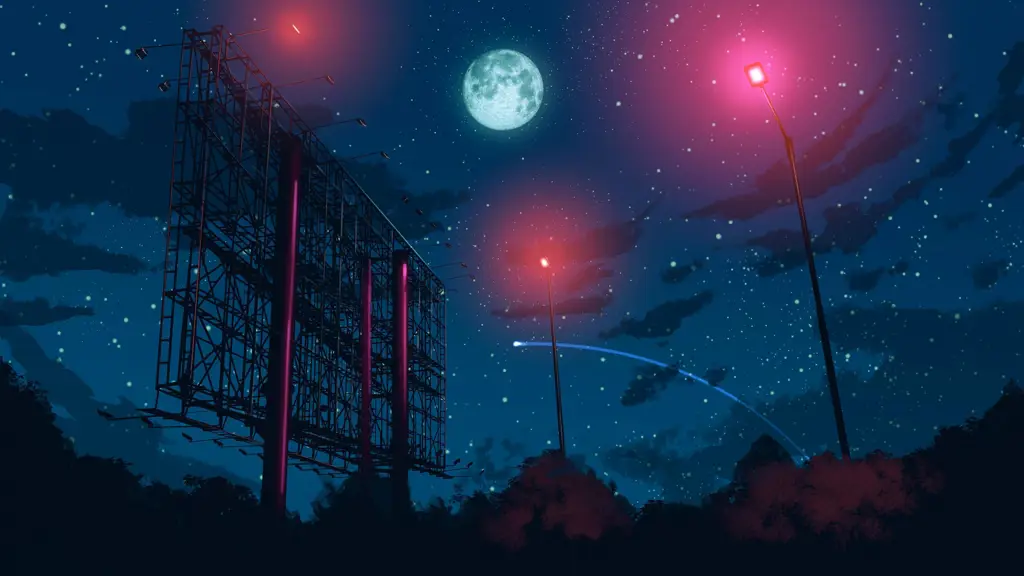 Ilustrasi simbolik langit malam dalam anime