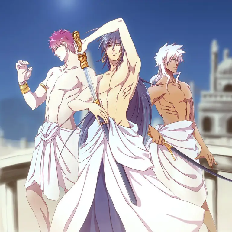 Gambar Sinbad dari anime Magi