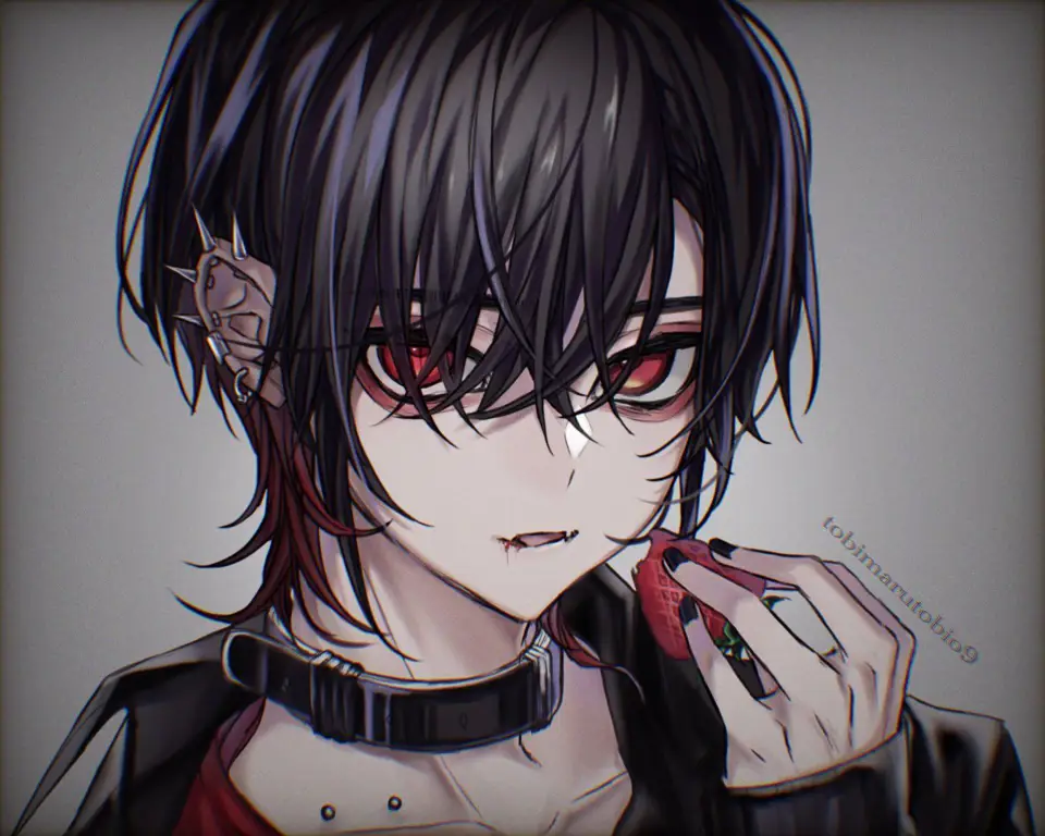 Gambar anime yandere boy yang gelap dan misterius