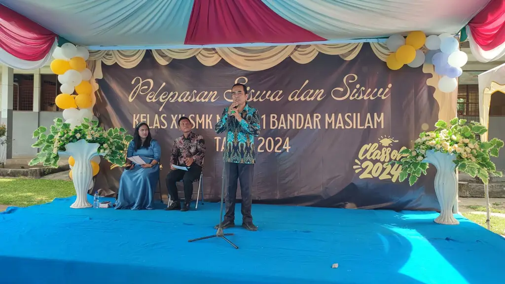 Foto siswa SMK Negeri 1 Bandar Masilam mengikuti perlombaan