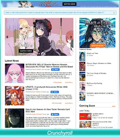 Contoh situs web aman untuk mengunduh anime