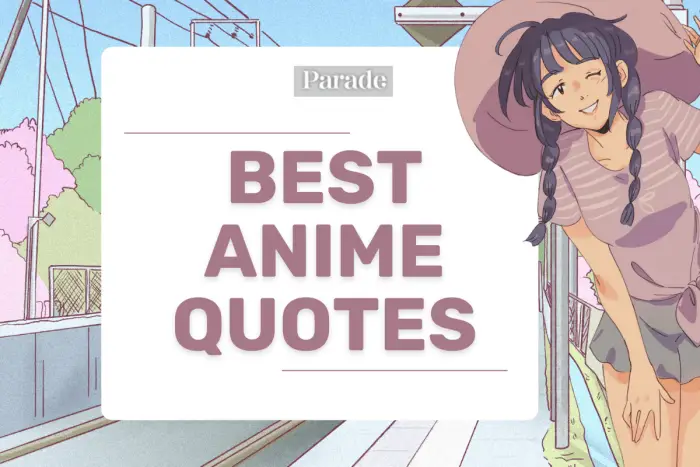 Gambar situs web yang menampilkan kutipan anime