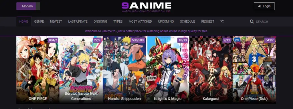 Gambar situs web streaming anime yang aman dan legal