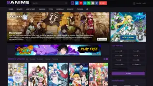 Antarmuka situs streaming anime