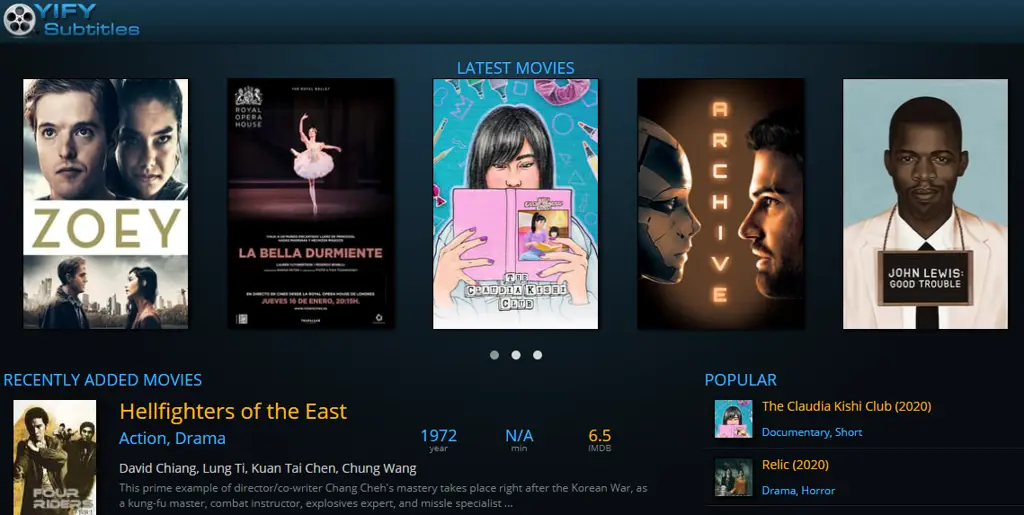 Situs Unduh Subtitle Contoh situs web unduh subtitle