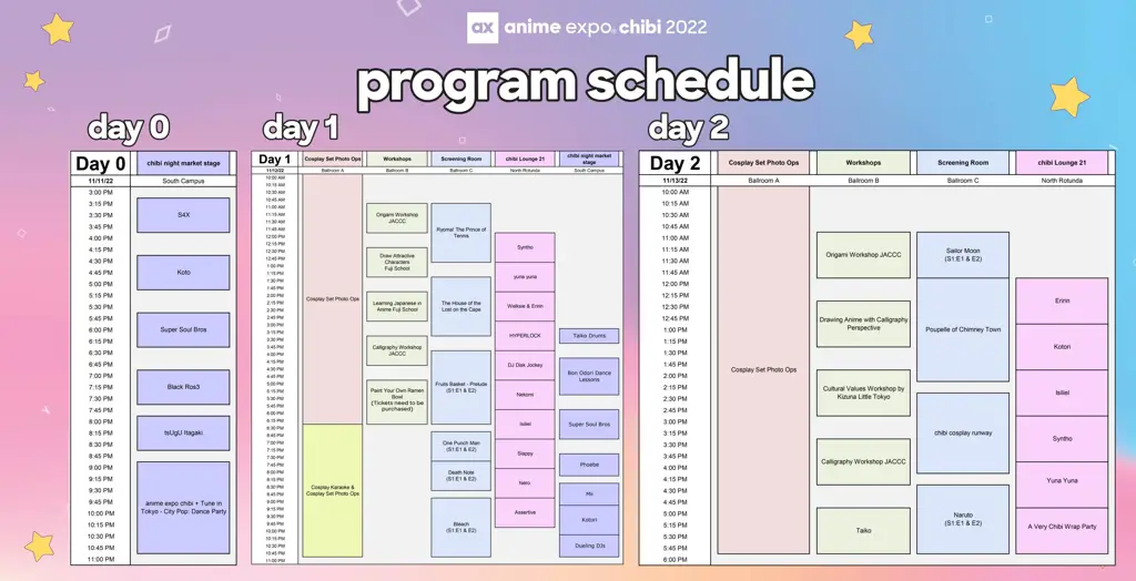 Gambar contoh situs web jadwal anime