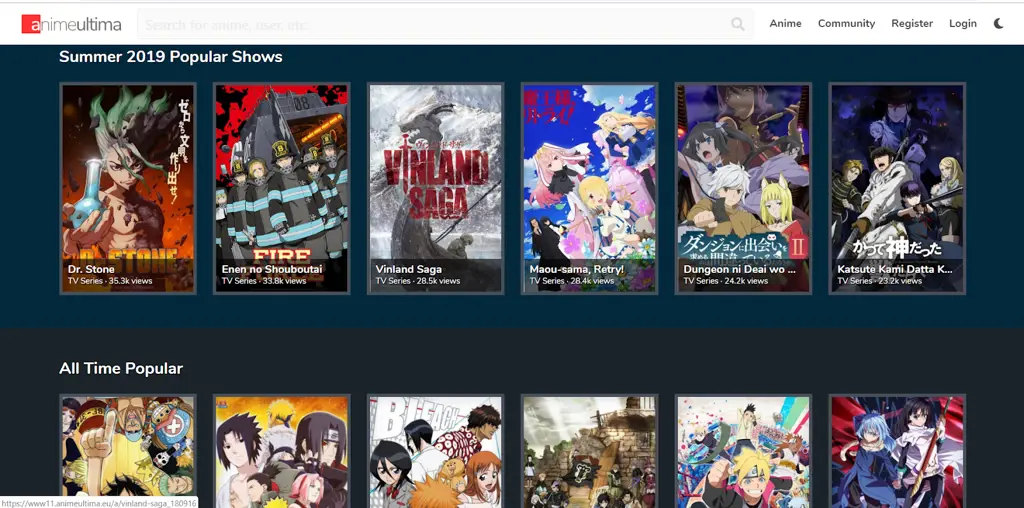 Gambar berbagai situs web streaming anime terbaik