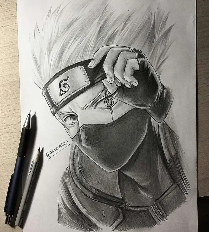 Gambar sketsa anime keren dengan pensil