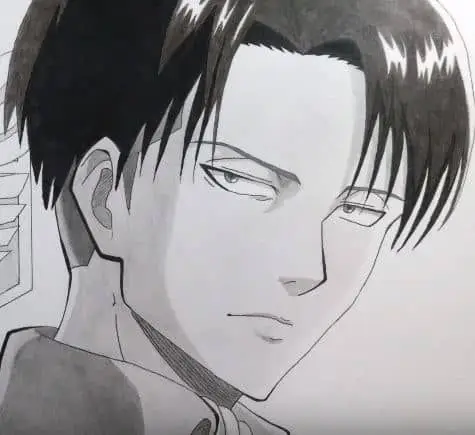 Sketsa Levi Ackerman dari Attack on Titan