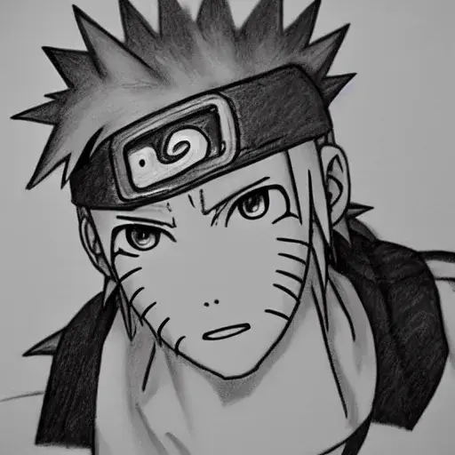 Sketsa wajah Naruto