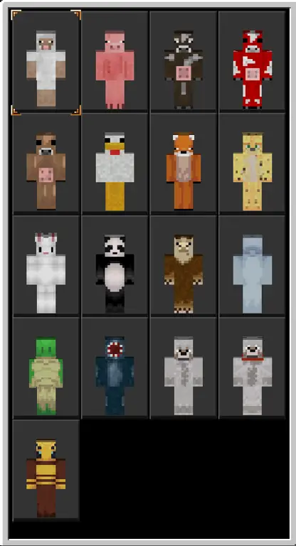 Gambar skin hewan Minecraft yang realistis