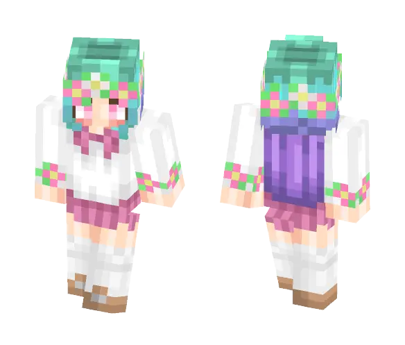 Gambar skin Minecraft anime girl yang lucu dan menggemaskan